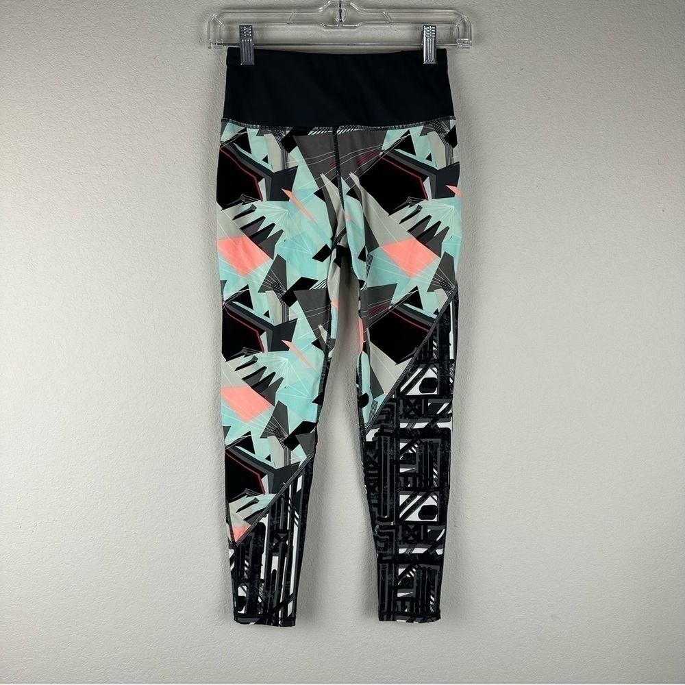 Sweaty Betty Blue Black Splits 7/8 Run Athletic Athleisure Leggings Size XXS